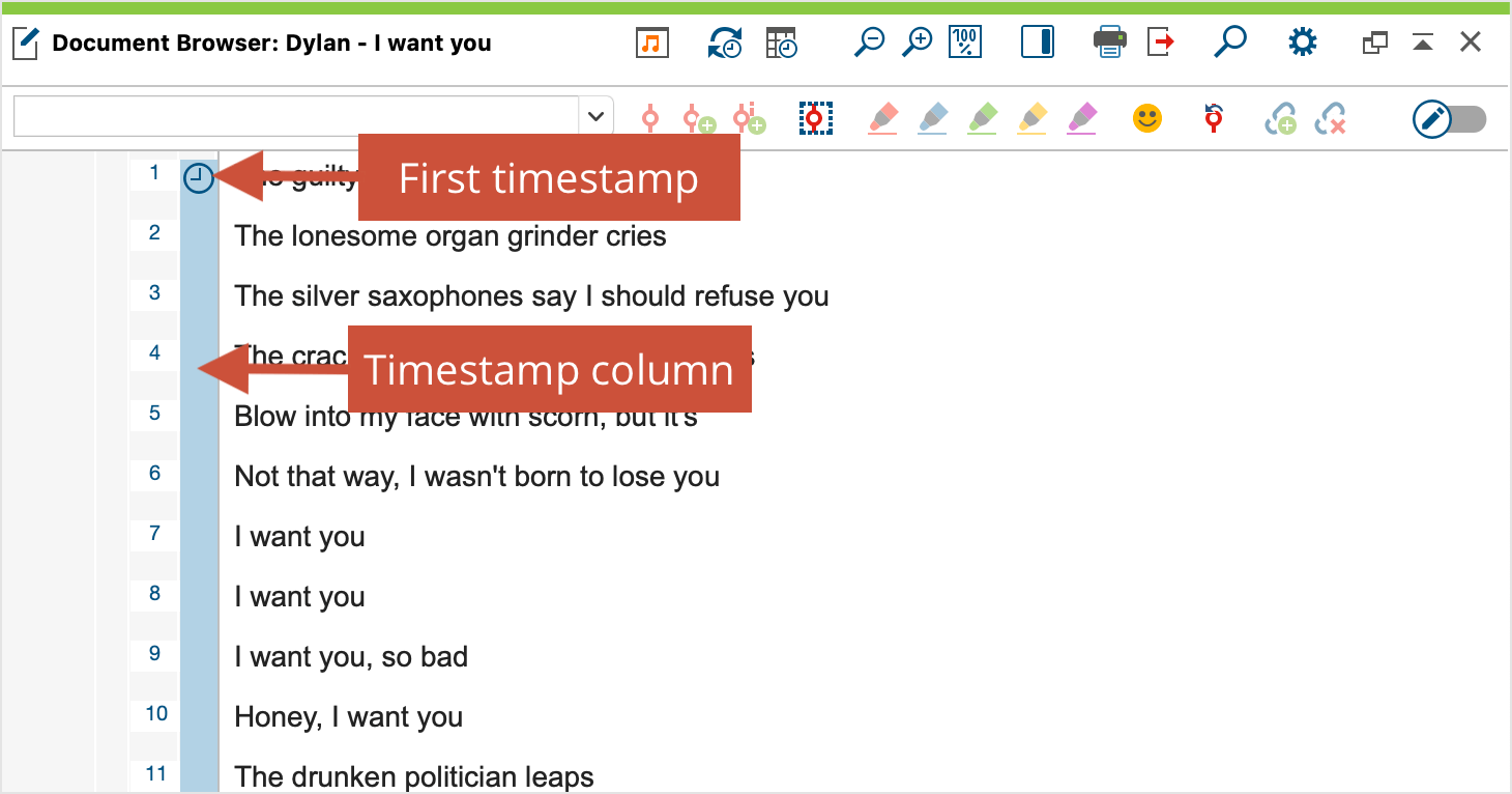 view a timestamp on word for a mac